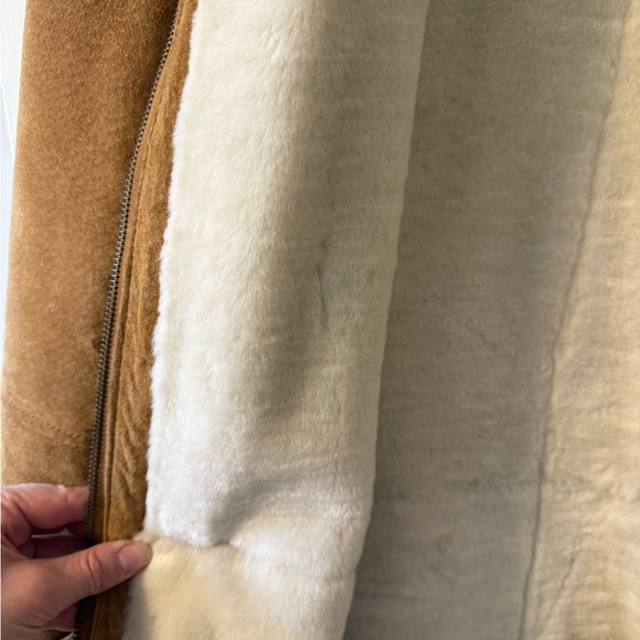 Wilson Tan Shearling Military Coat - Picture 4 of 9